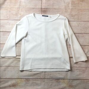 Tahari Super Soft Cream Long Sleeve Top 💚